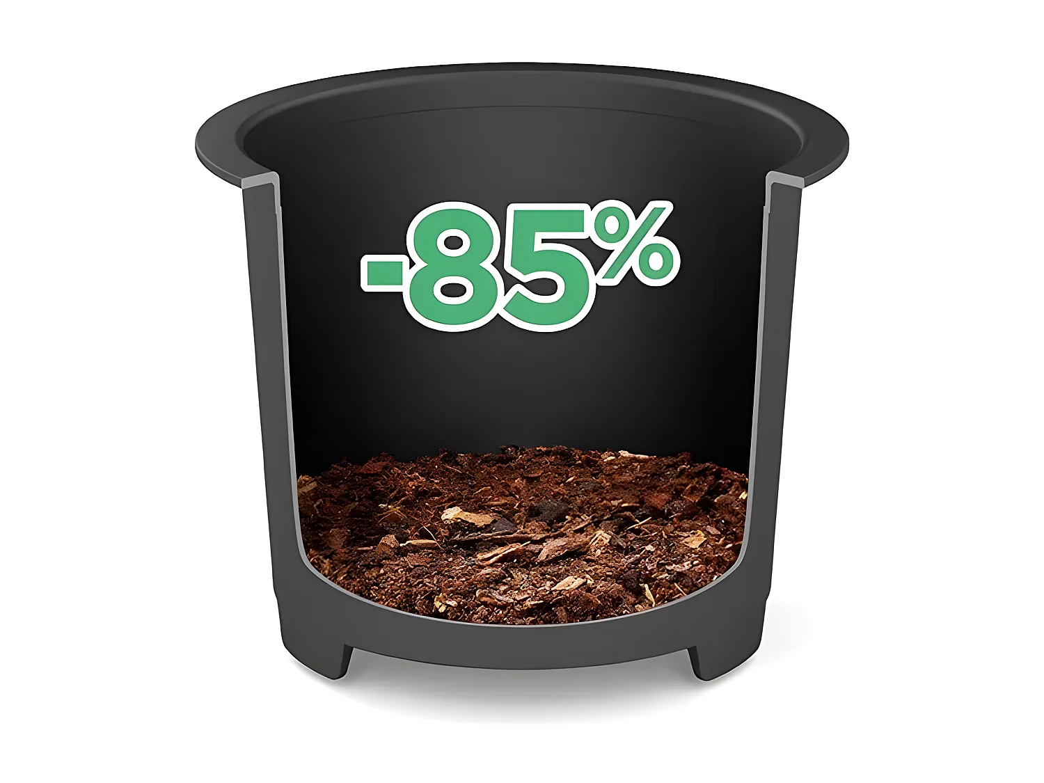 Riviera & Bar Poubelle reducteur de bio dechet 3l blanc - MTD510