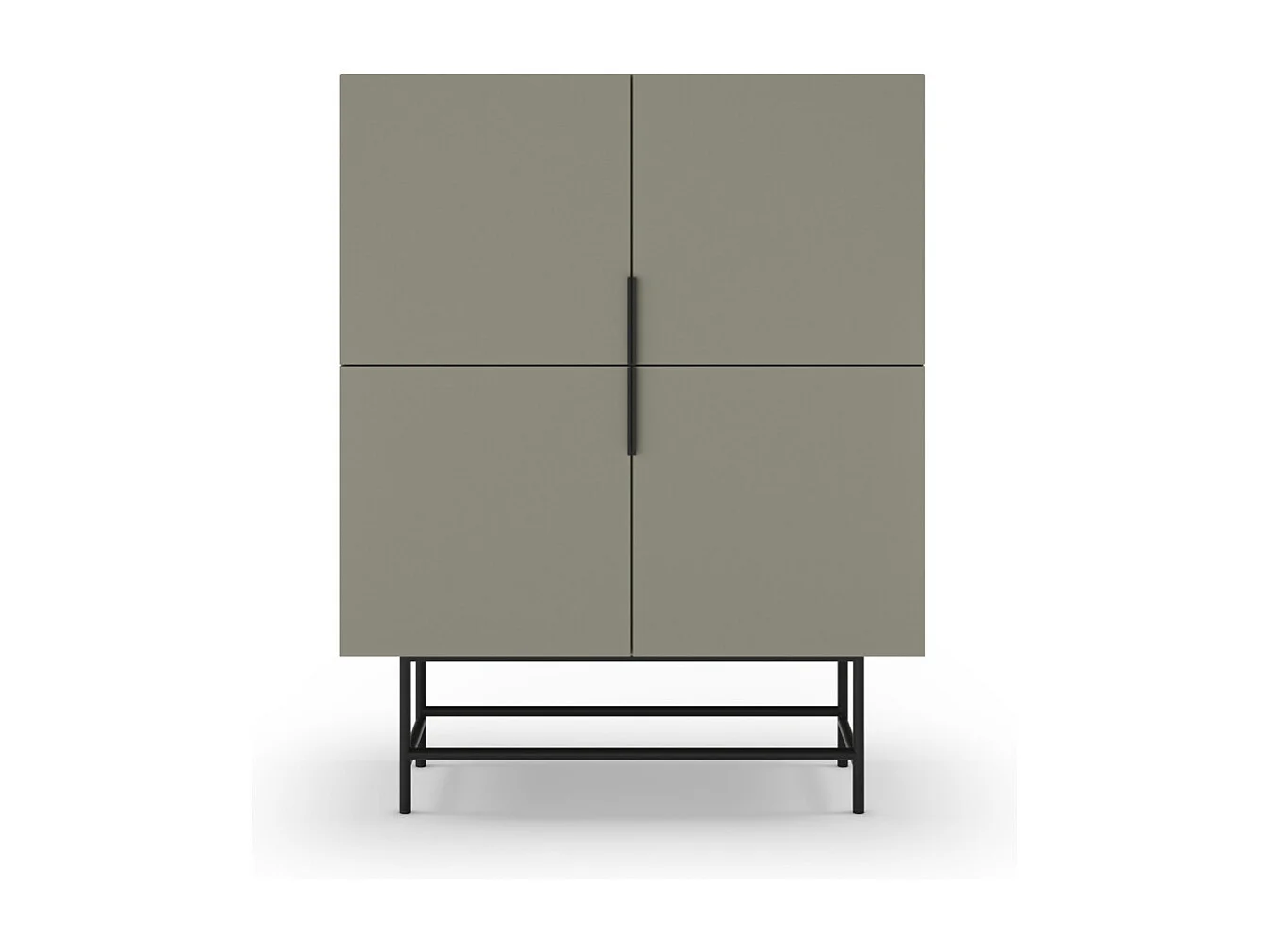 Buffet 4 portes vert 100 cm - Clea