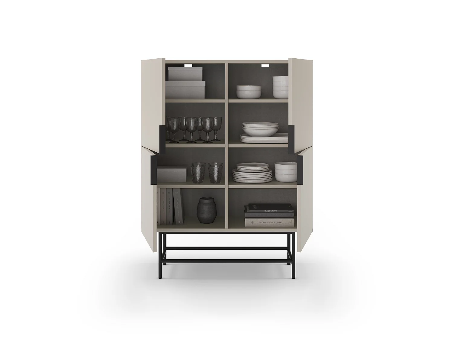 Kast Eldia - 100x40x128cm - Beige