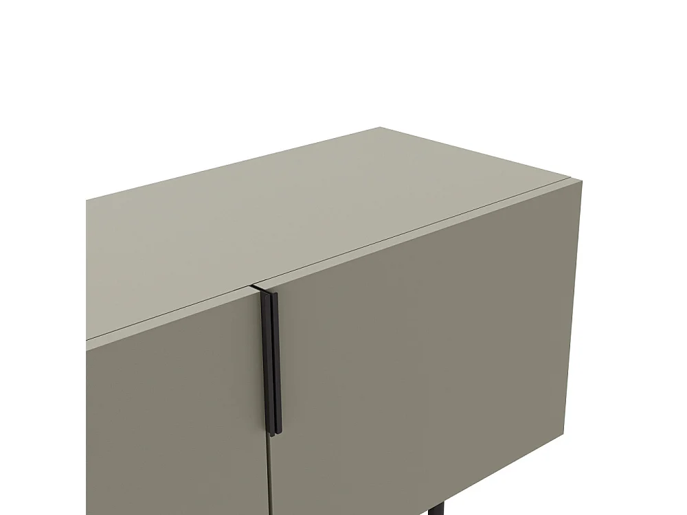 Vintara - Meuble TV 4 portes en bois et métal L200cm - Vert amande