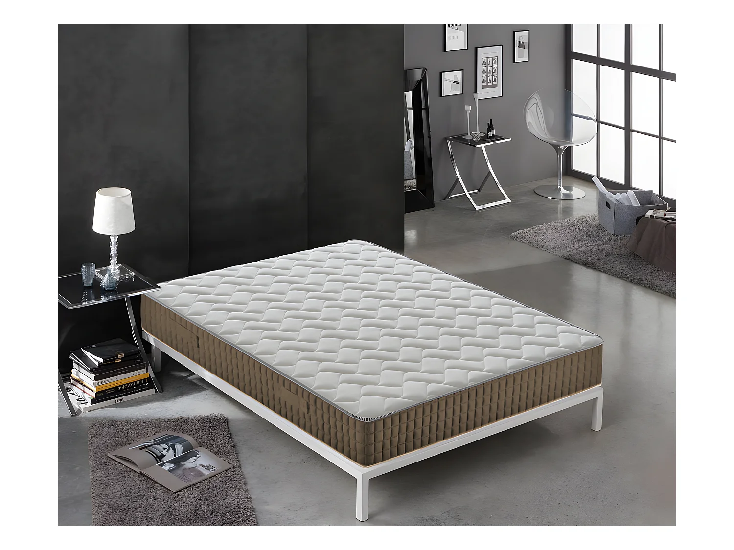 iLoveSleep - Matelas à mémoire de forme, hauteur 17 cm, 11 zones de confort, anatomique, 90x190