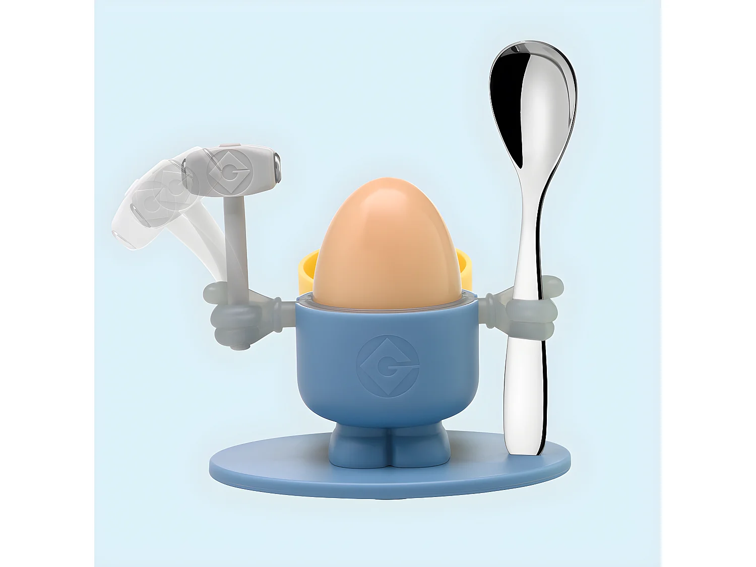 Coquetier Les minions avec cuillère