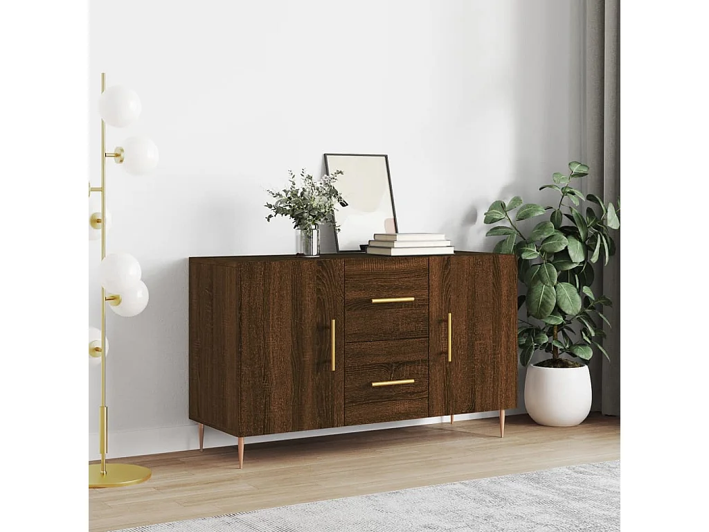 Aparador 100x36x60 cm derivados de madeira carvalho castanho
