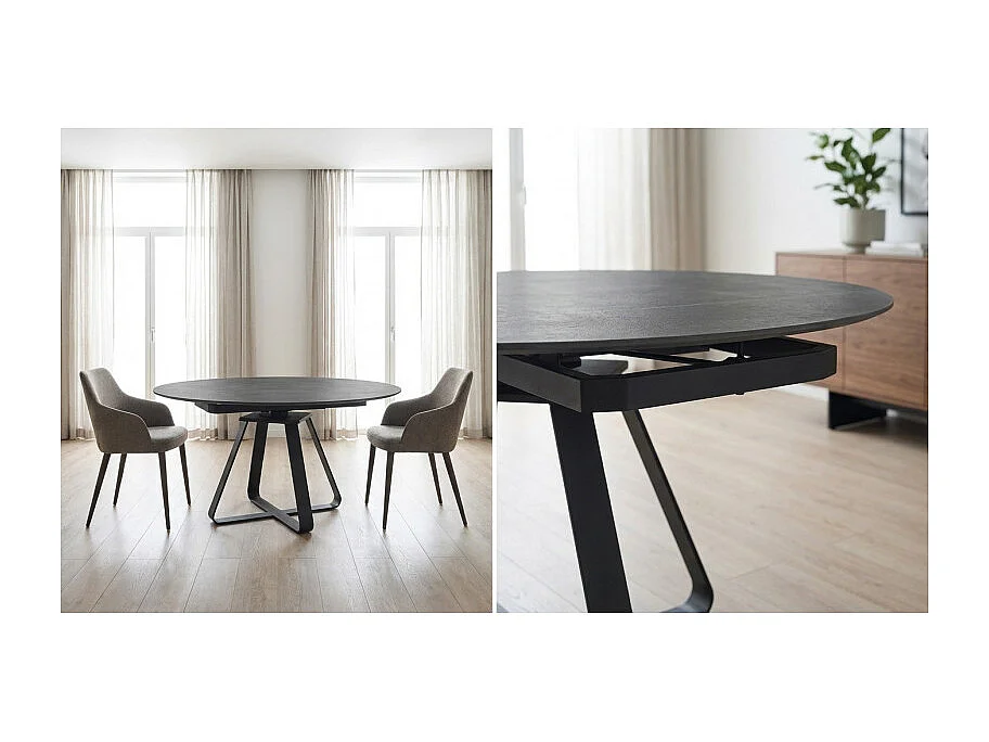 Table ronde extensible céramique transformable 150 cm SKYE