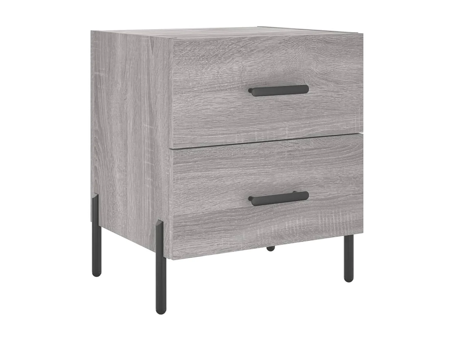 Comodino Grigio Sonoma 40x35x47,5 cm in Legno Multistrato