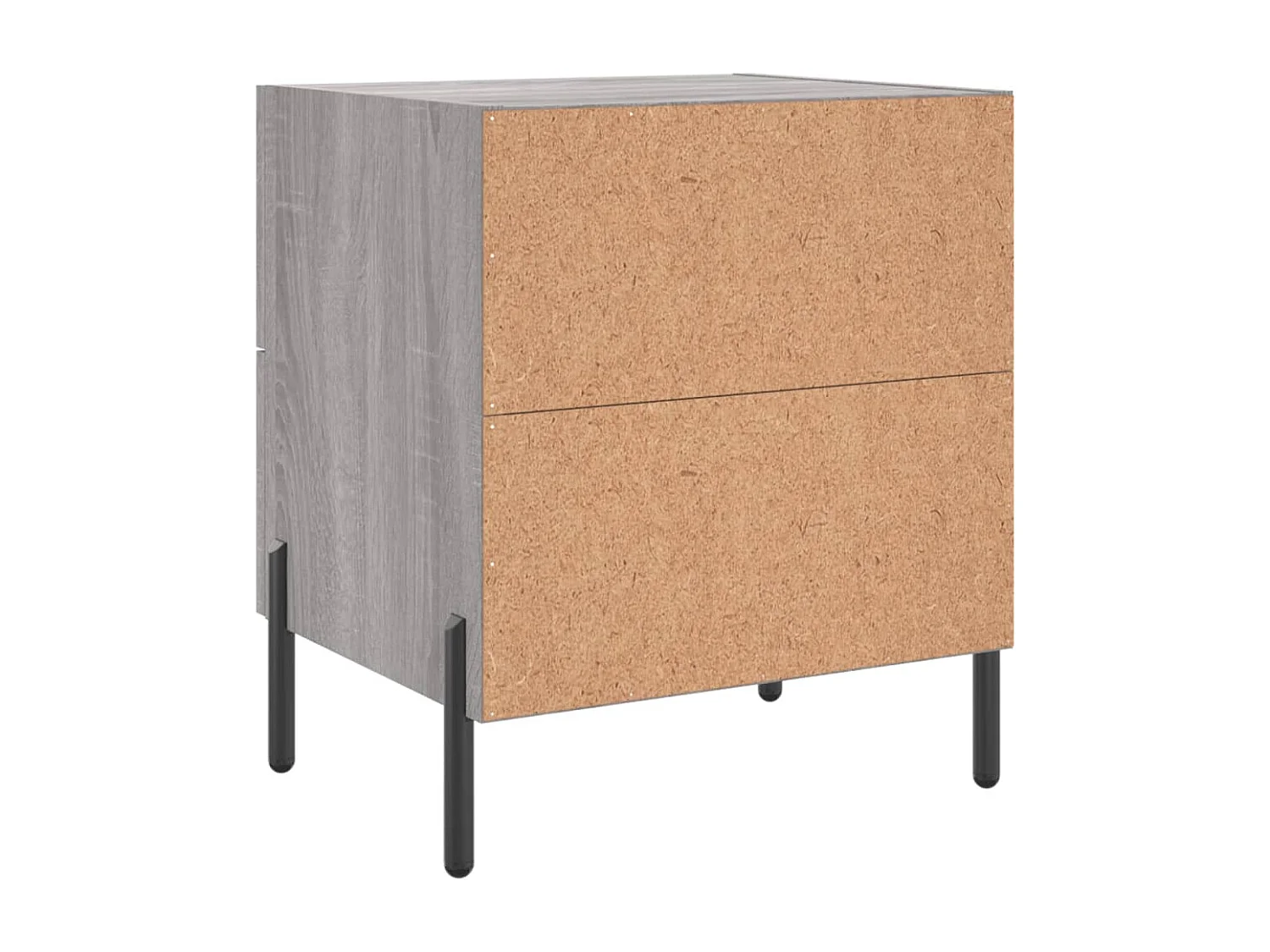 Comodino Grigio Sonoma 40x35x47,5 cm in Legno Multistrato