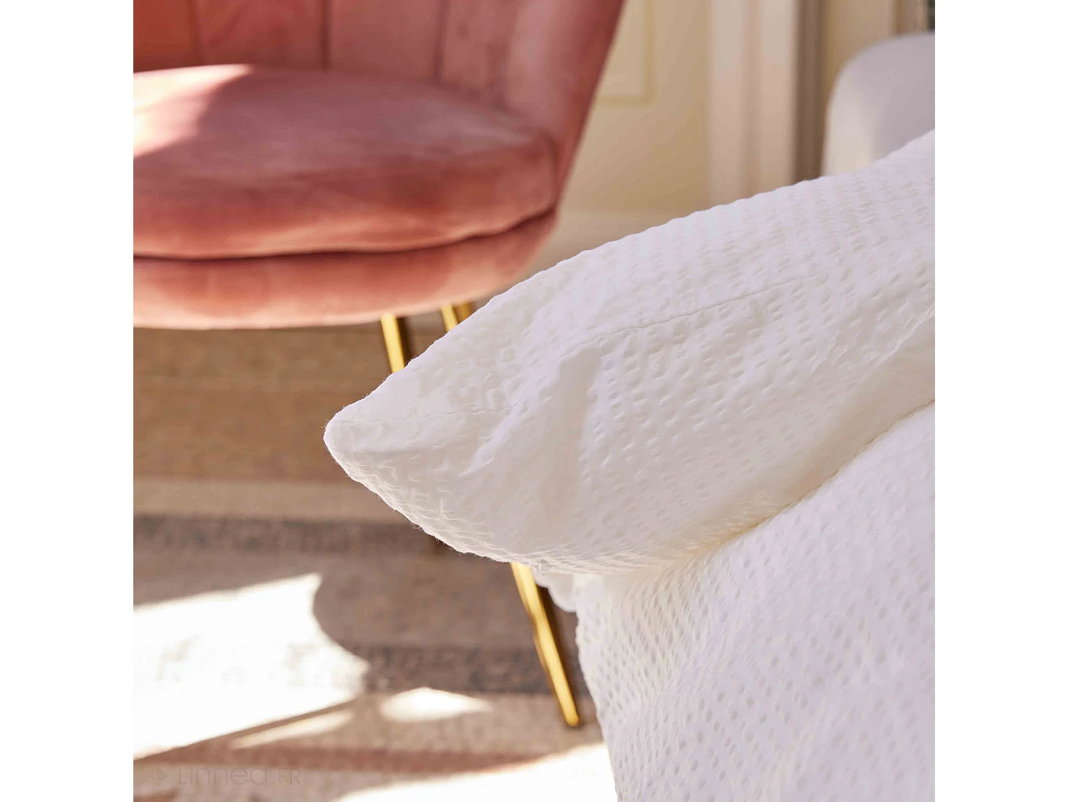 Housse de couette 220x240 cm coton POPPY beige galet