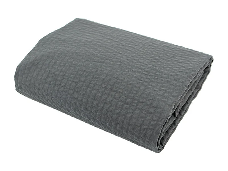 Housse de couette 140x200 cm coton POPPY gris plomb