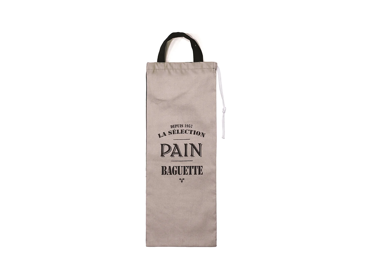 Sac à pain Bistrot taupe/noir