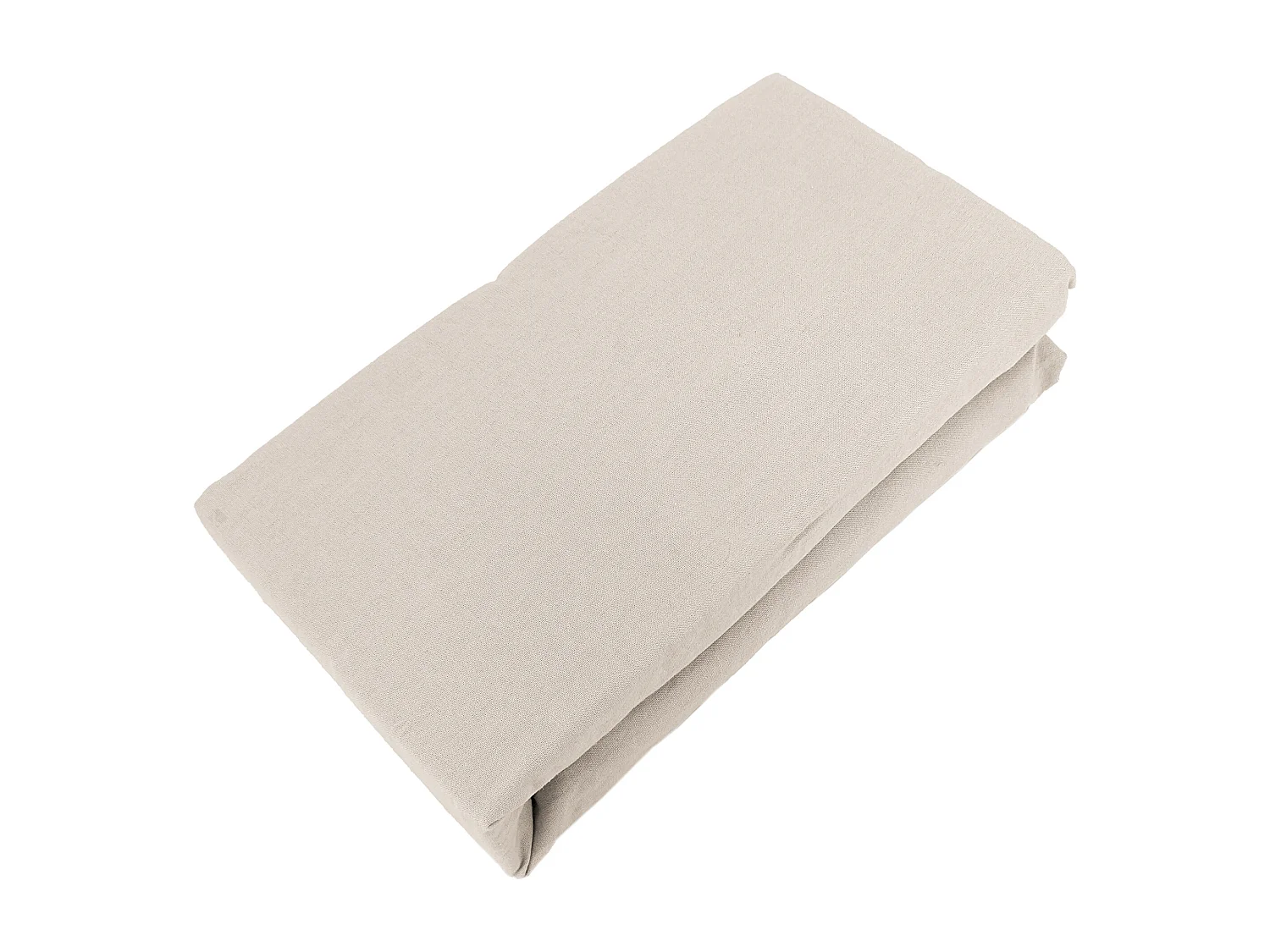 Drap housse PALACE pur coton lavé 90x190 cm bonnet 30 cm uni beige naturel