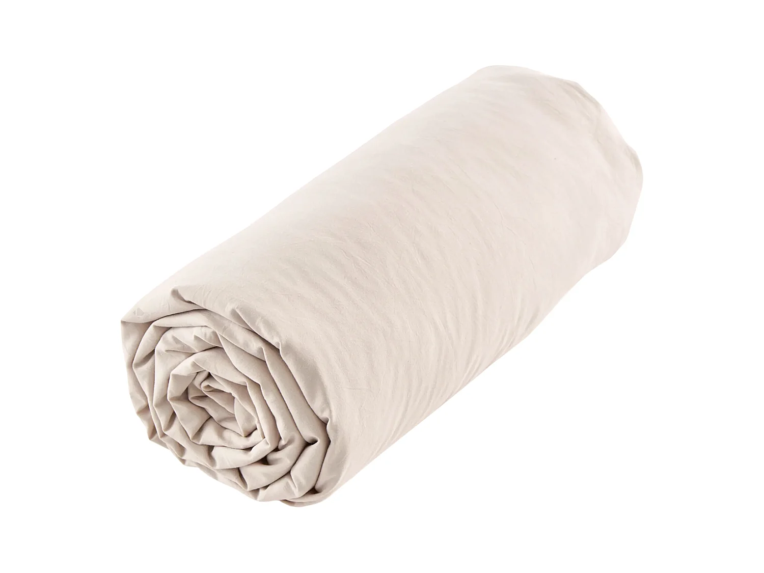 Drap housse uni 140x190 cm MILA polyester micro lavée marron sable