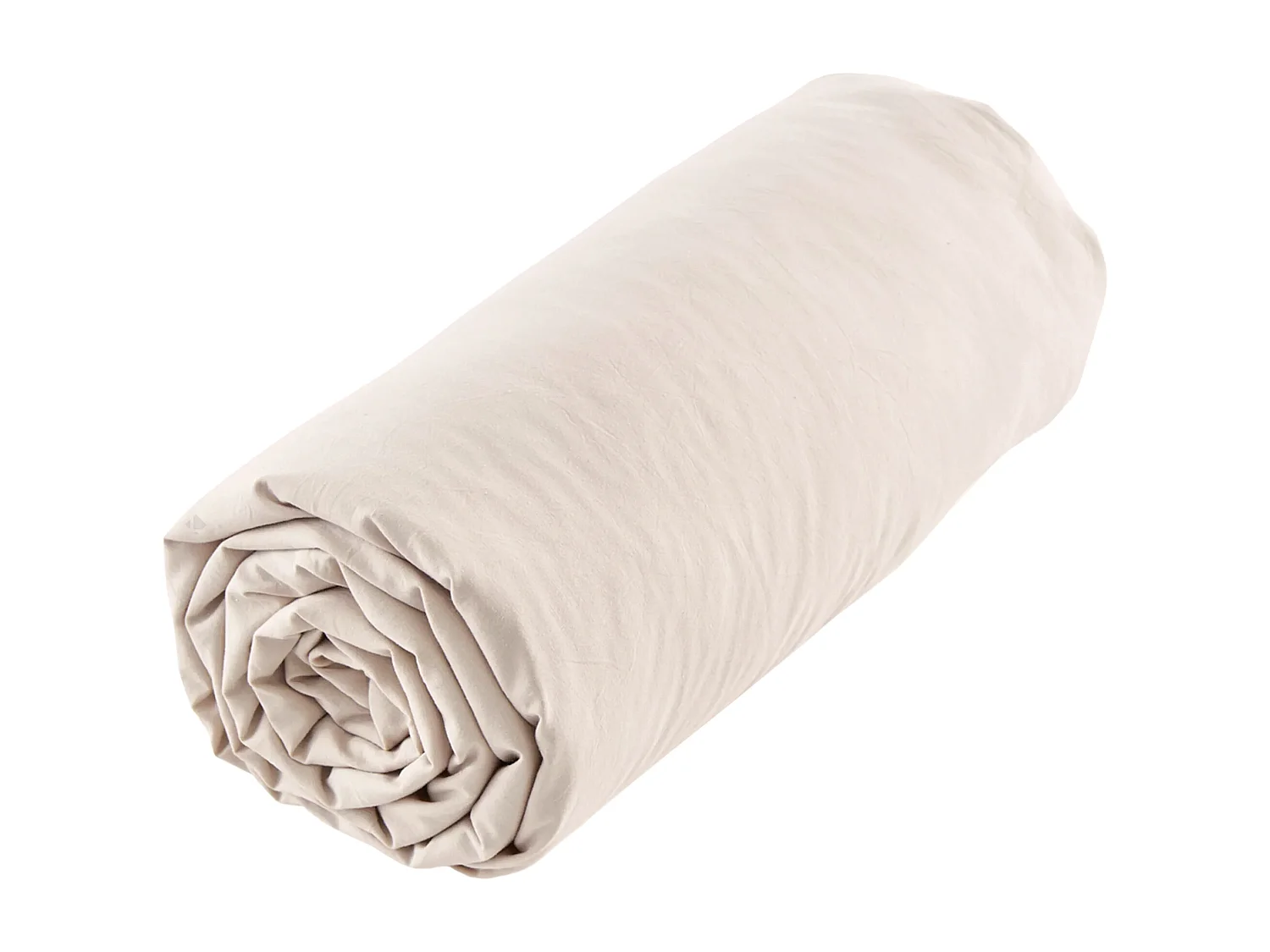 Drap housse uni 160x200 cm MILA polyester micro lavée marron sable