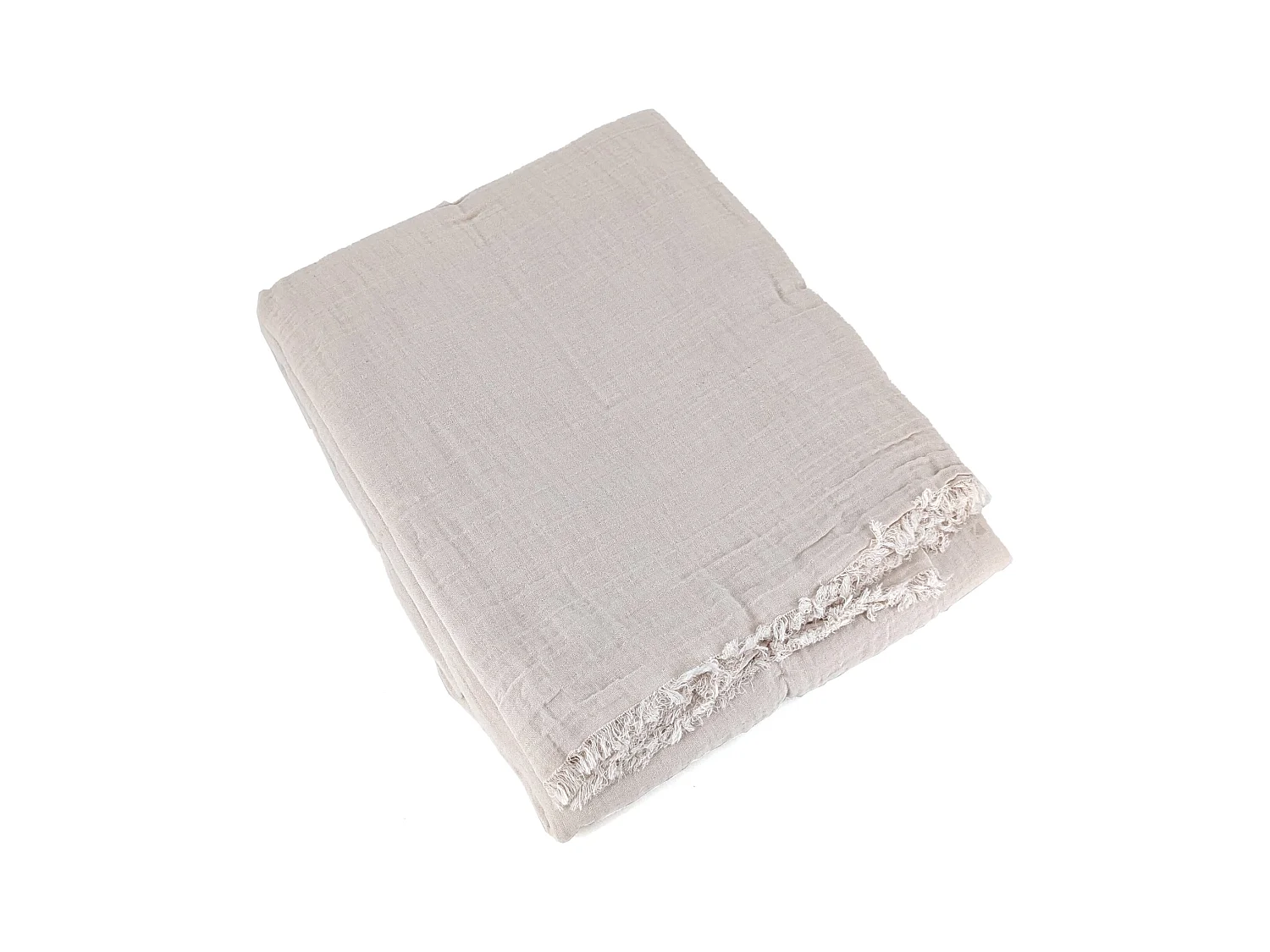 Rideau 140x280 cm 100% mousseline de coton collection MILOS beige ficelle
