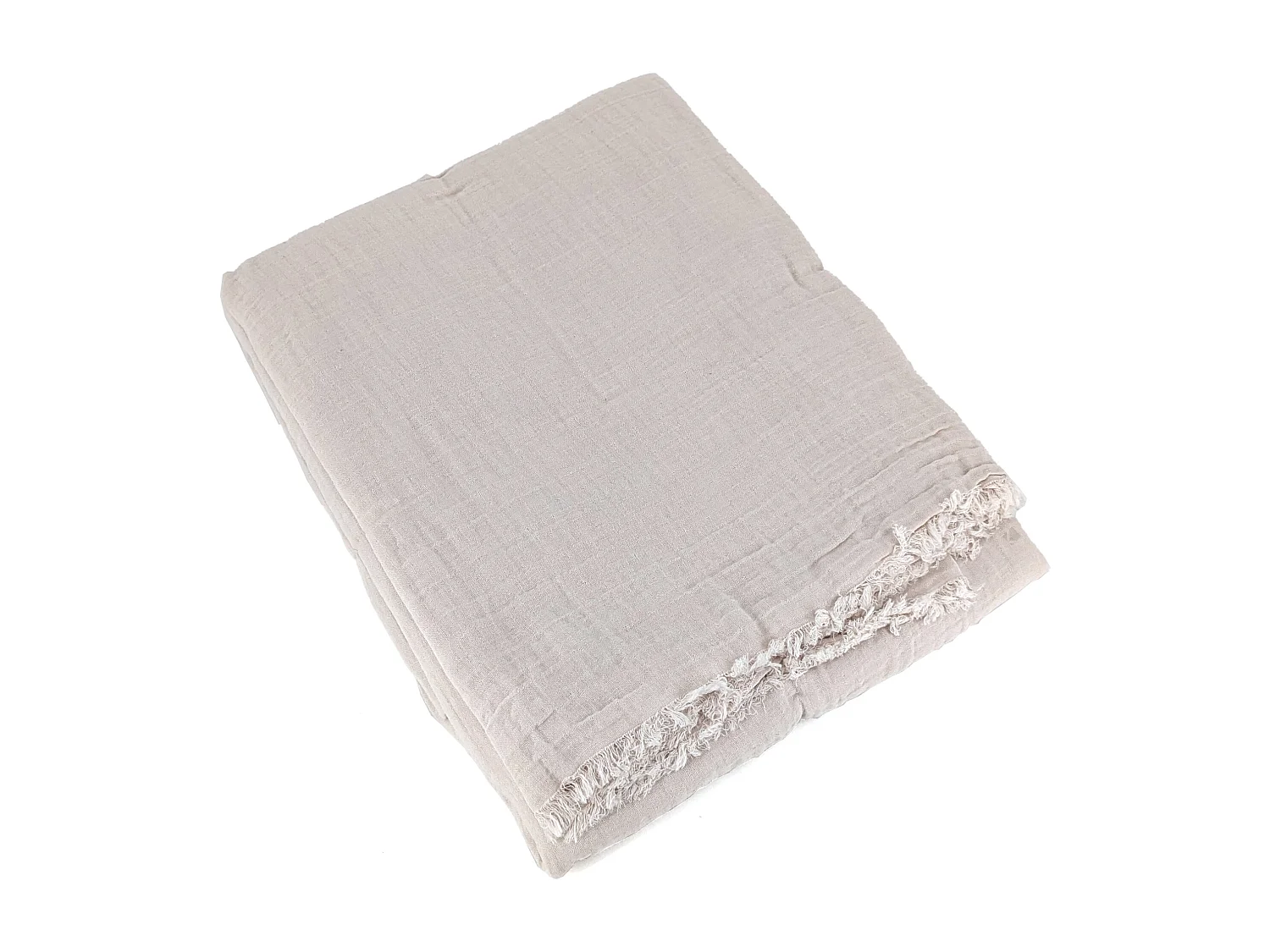 Rideau 140x280 cm 100% mousseline de coton MILOS beige ficelle