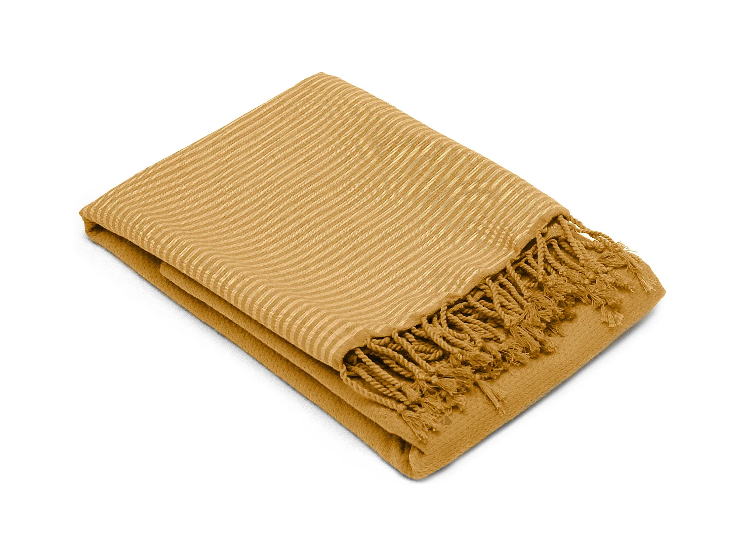 Drap de plage NID D'ABEILLE 100x200 cm coton 230 g/m² jaune Curry
