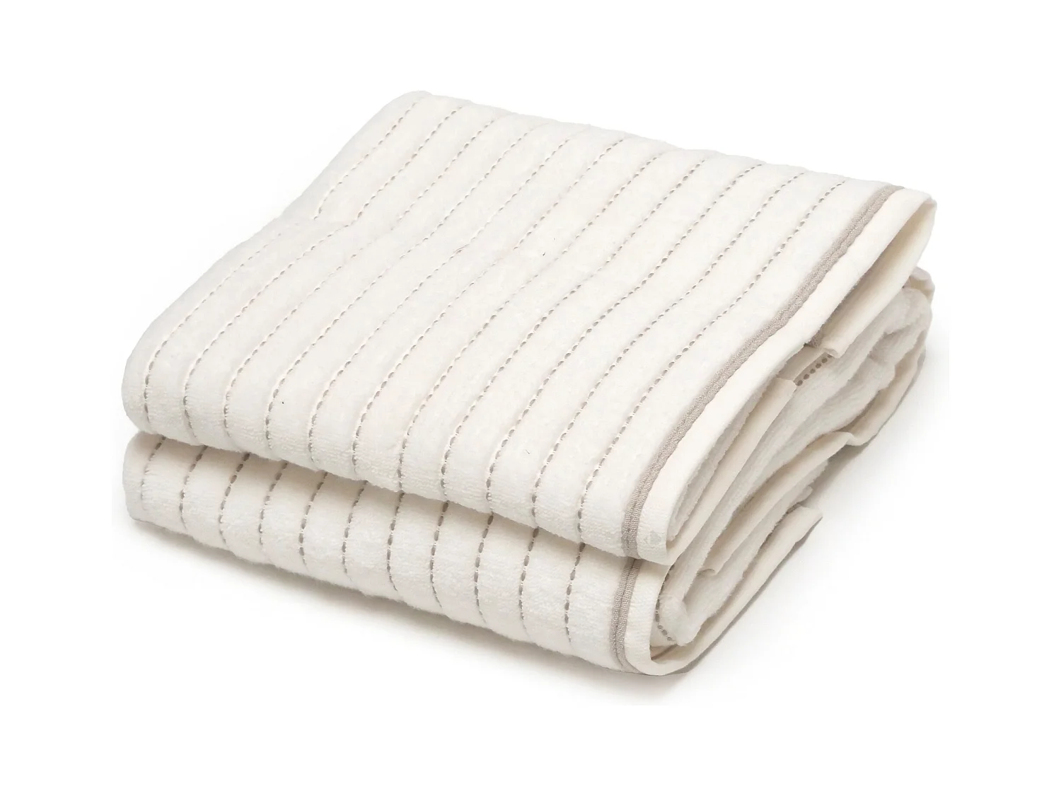 Parure de bain 2 pièces micro-coton 380 g/m² KOS gris Ficelle