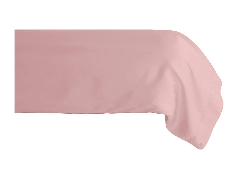 Taie de traversin 43x190 cm percale de coton MANOIR rose Rose
