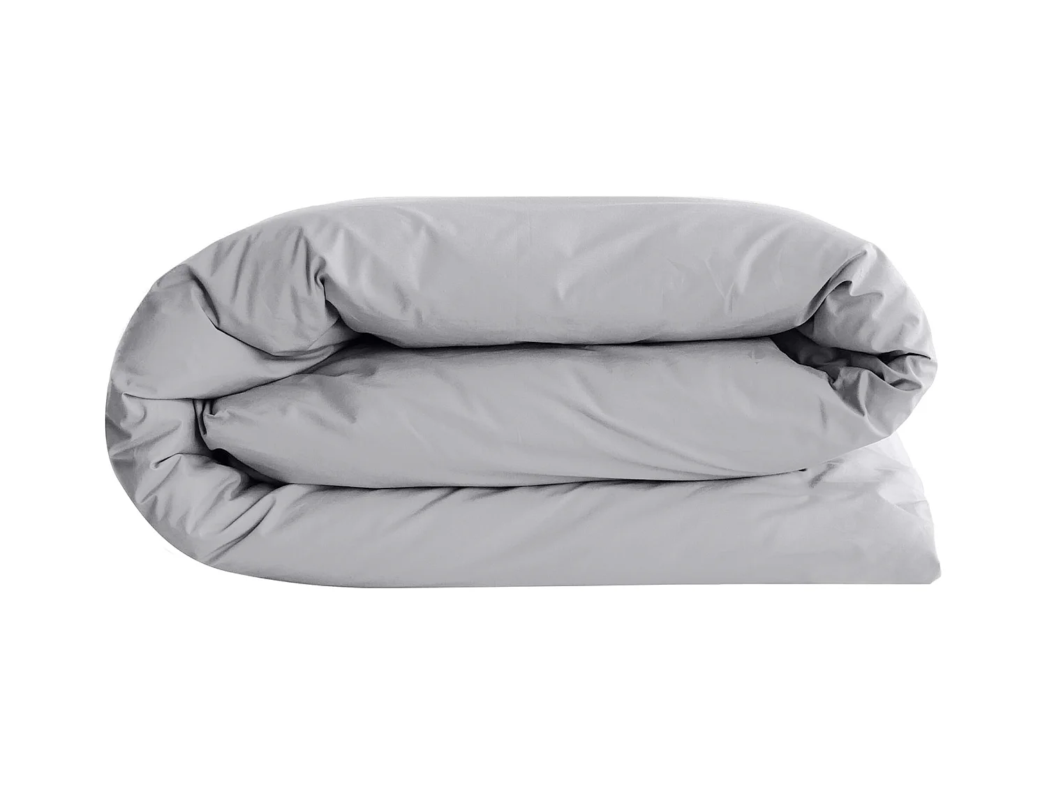 Housse de couette uni 200x200 cm percale de coton MANOIR gris Acier