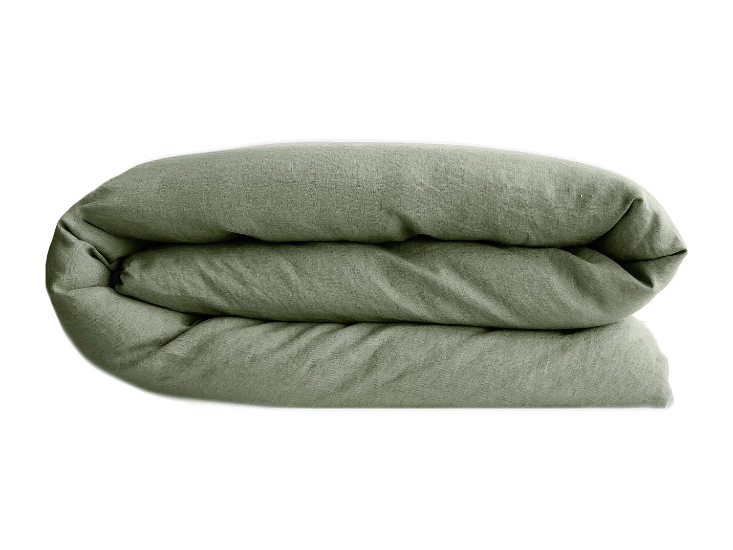 Housse de couette 140x200 cm pur coton lavé PALACE vert sauge