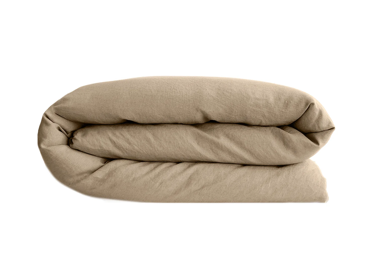 Housse de couette lin et coton 240x220 cm collection OPERA marron camel
