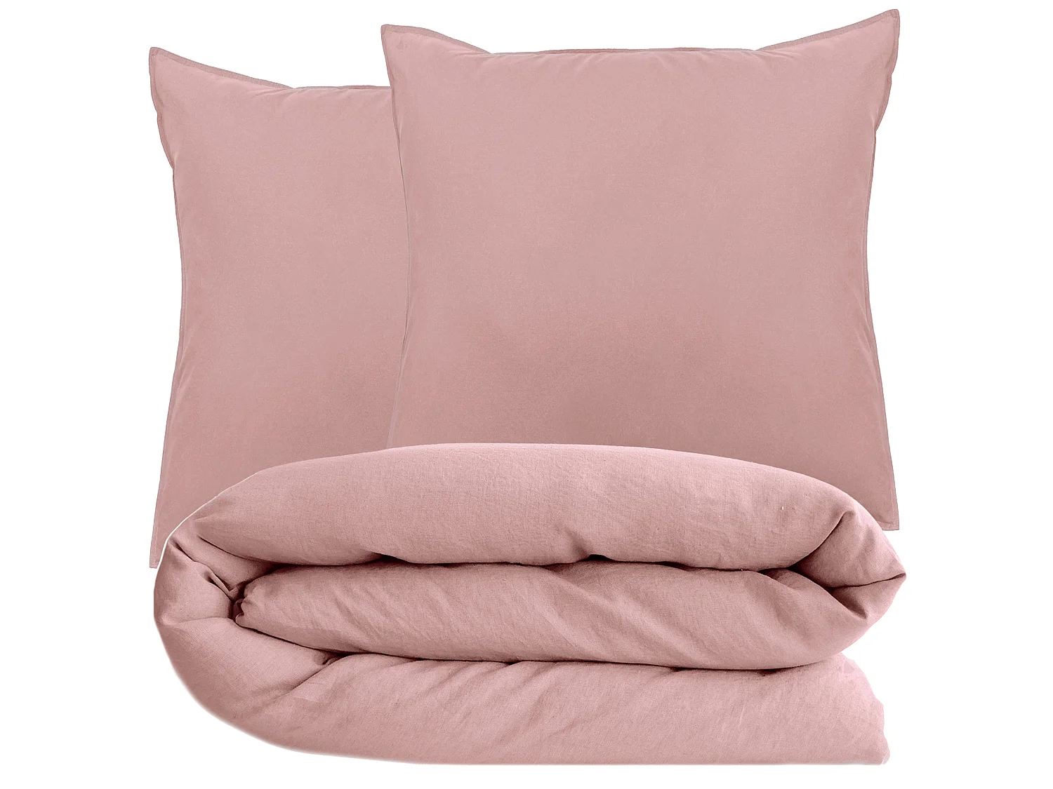 Parure de lit 240x220 cm et 65x65 cm collection OPERA rose 3 pièces