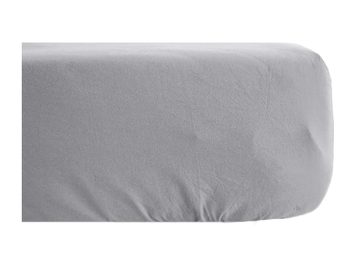Drap housse uni 80x200 cm percale MANOIR gris Acier bonnet 35