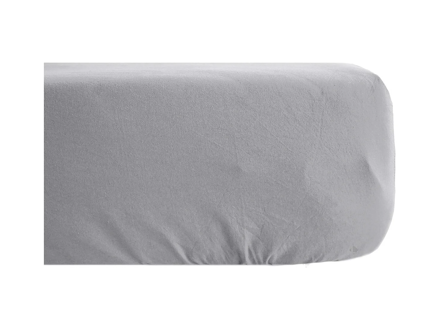 Drap housse uni 80x200 cm percale MANOIR gris Acier bonnet 35