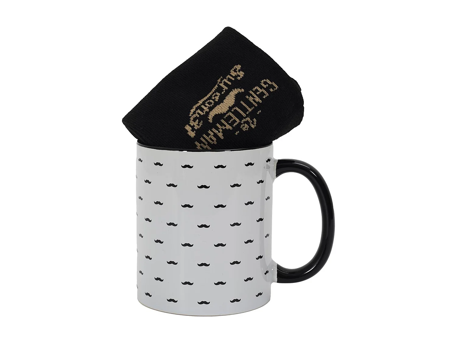 Box cadeaux un mug et une paire de chaussettes collection GENTLEMAN mug moustache