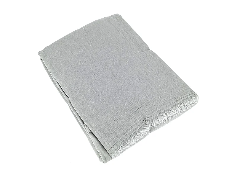 Rideau 140x280 cm 100% mousseline de coton MILOS vert lichen