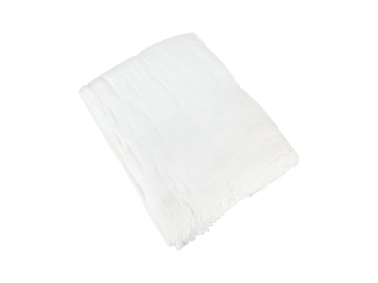 Rideau 140x280 cm 100% mousseline de coton collection MILOS blanc neige