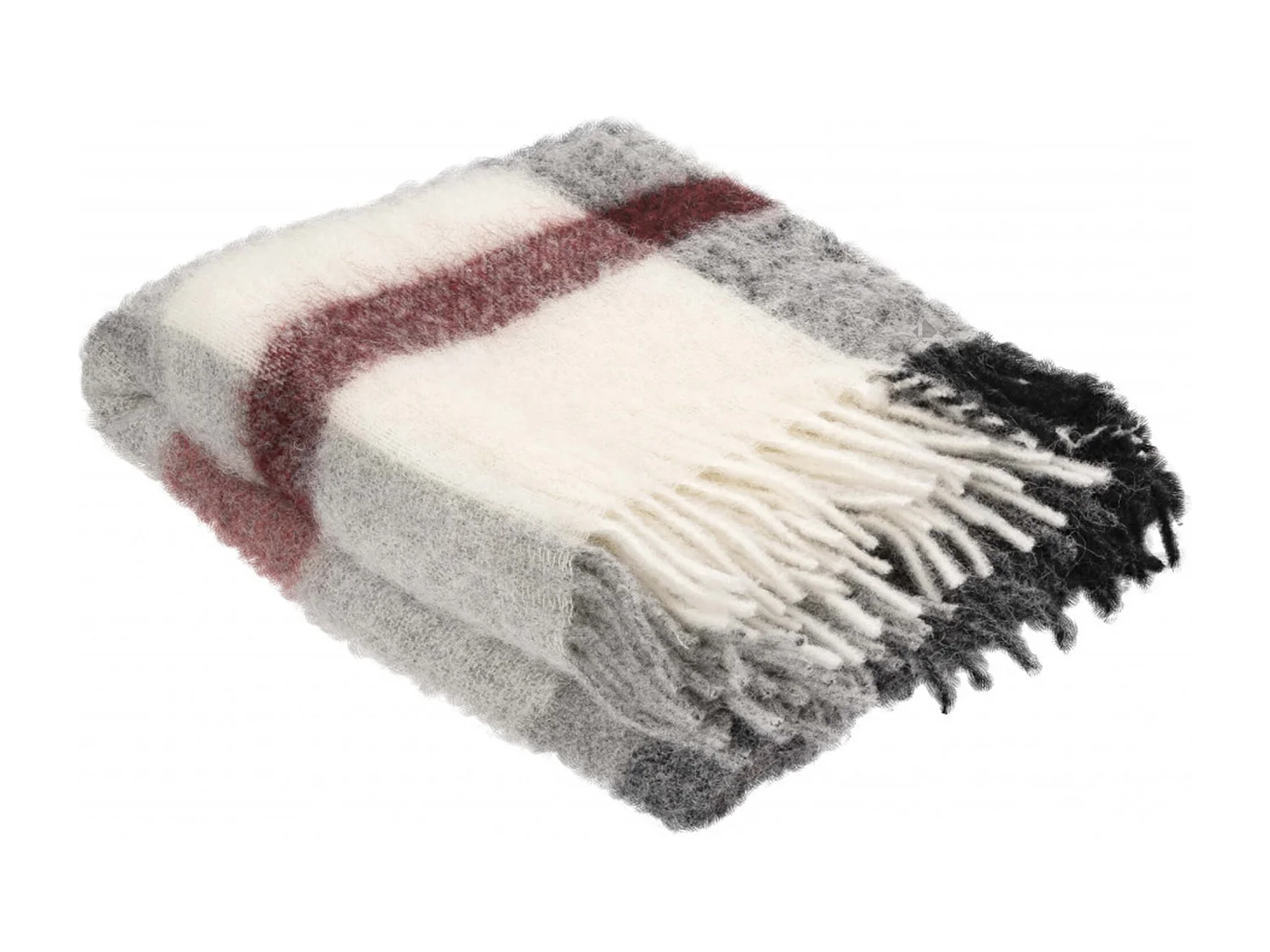 Plaid 130x180 cm ISEO en alpaga rouge iris