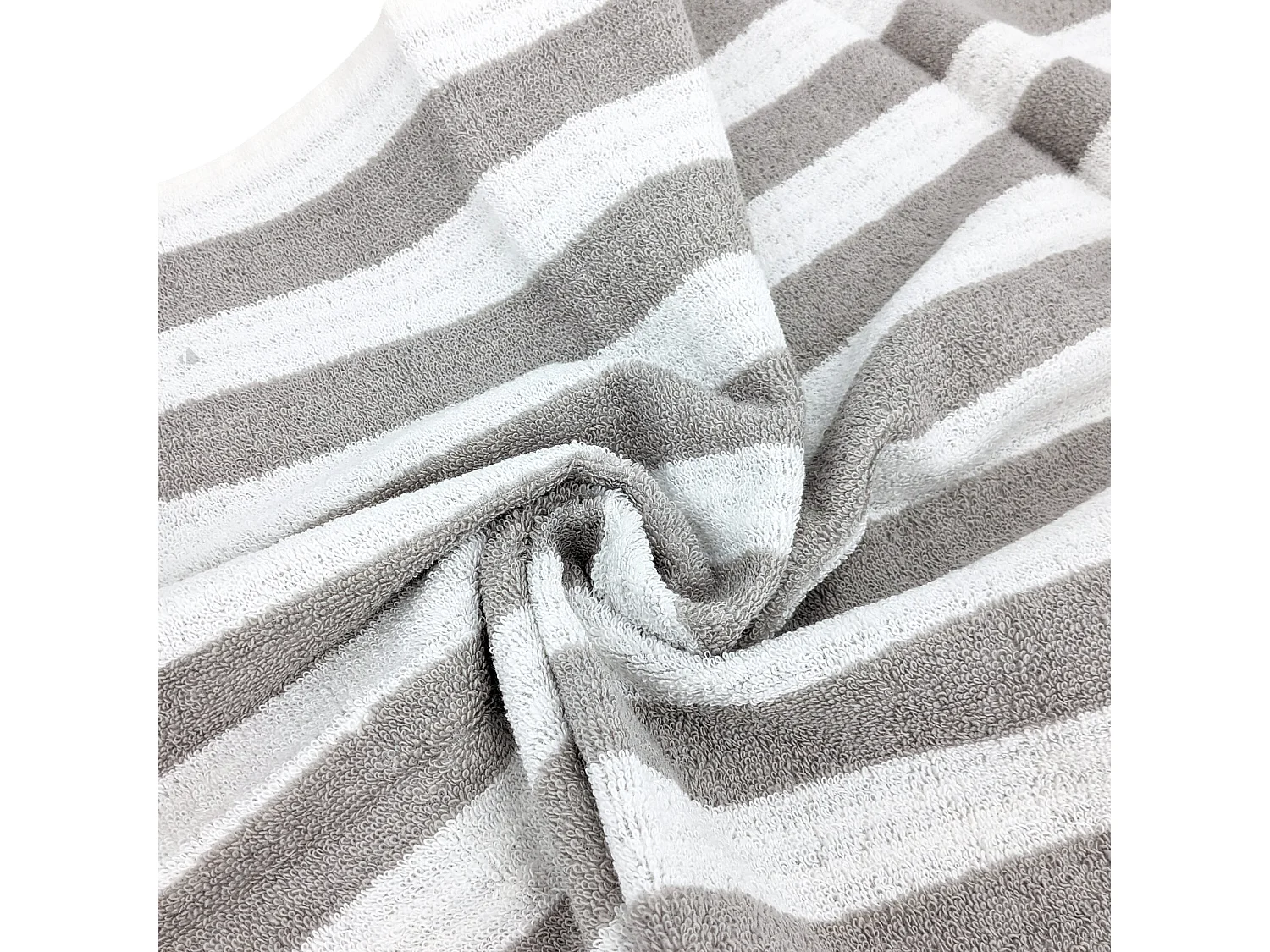 Lot de 2 gants de toilette 16x21 cm EFFICIENCE STRIPES gris lunar