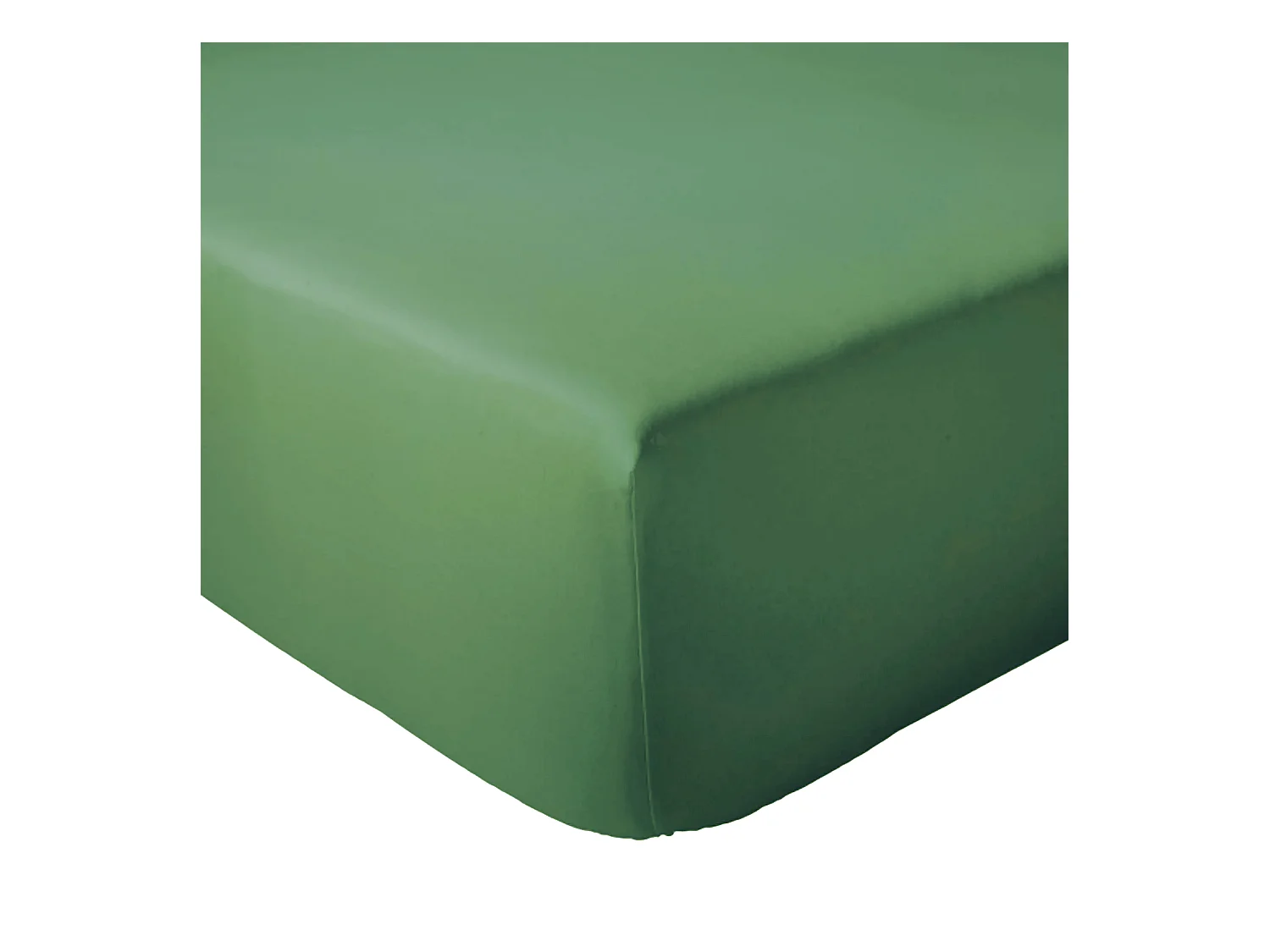 Drap housse 80x200 cm bonnet 40 coton ÉVASION Vert fougère