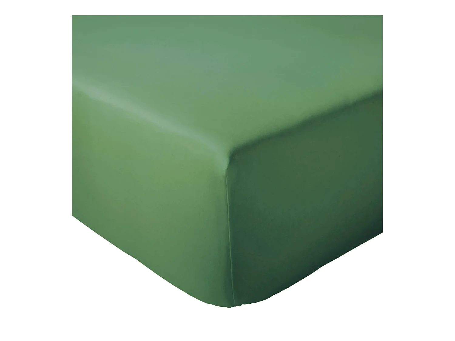 Drap housse 140x200 cm bonnet 40 coton ÉVASION Vert fougère