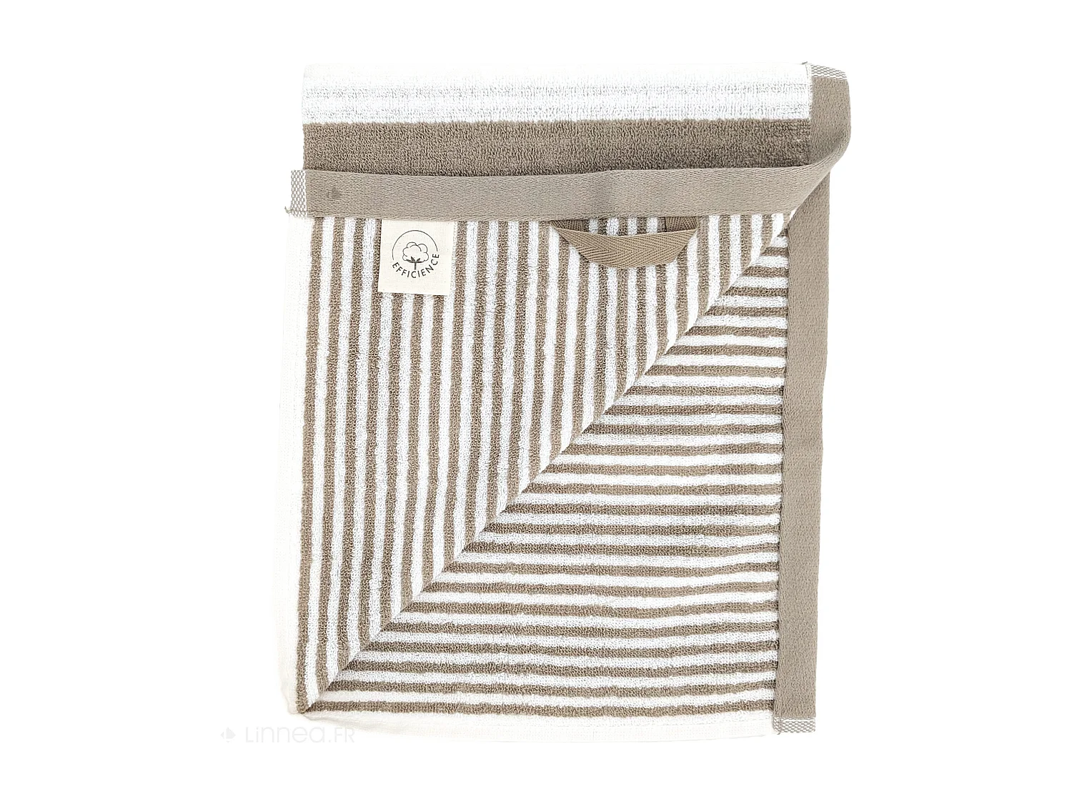 Serviette de toilette 50x100 cm EFFICIENCE STRIPES marron roble