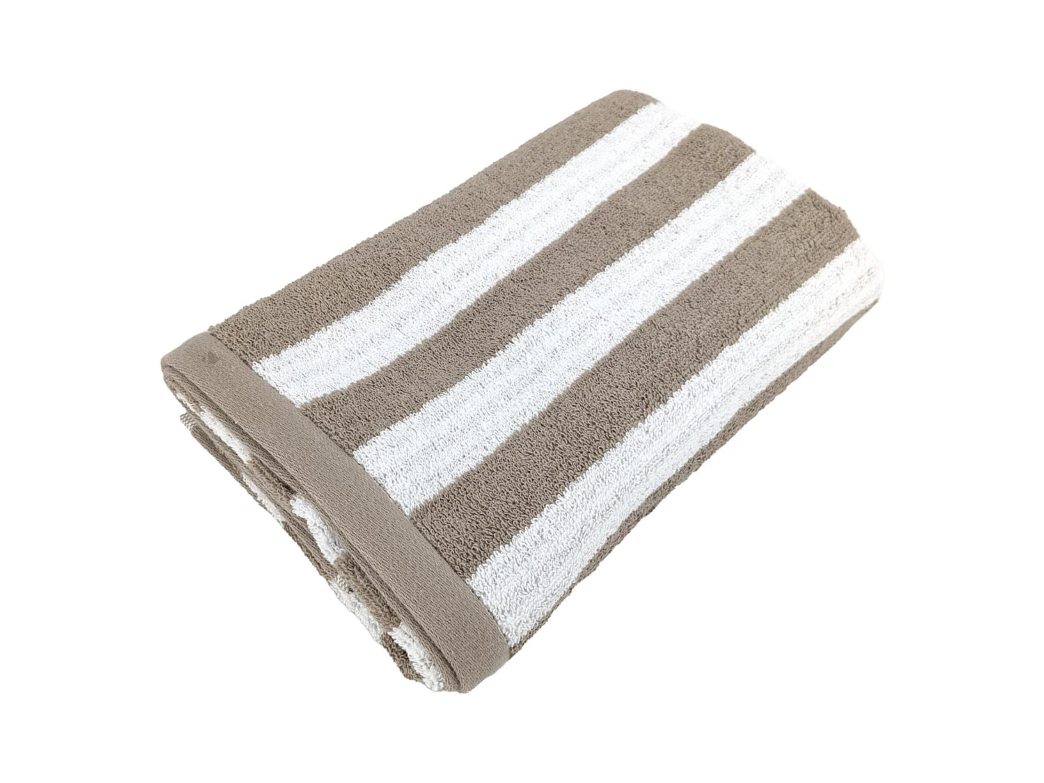 Serviette de toilette 50x100 cm EFFICIENCE STRIPES marron roble