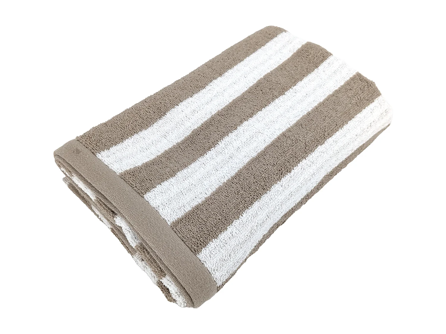 Serviette de toilette 50x100 cm EFFICIENCE STRIPES marron roble