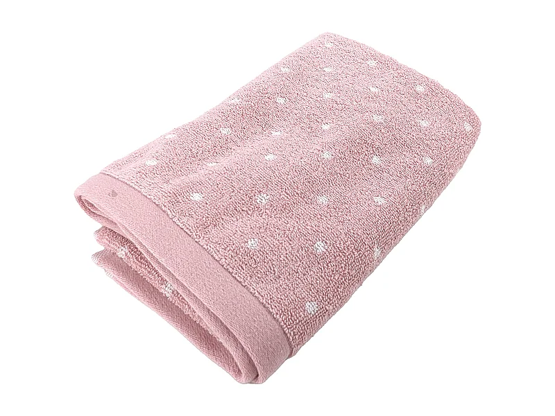 Serviette de toilette 50x100 cm EFFICIENCE DOTS rose flamingo