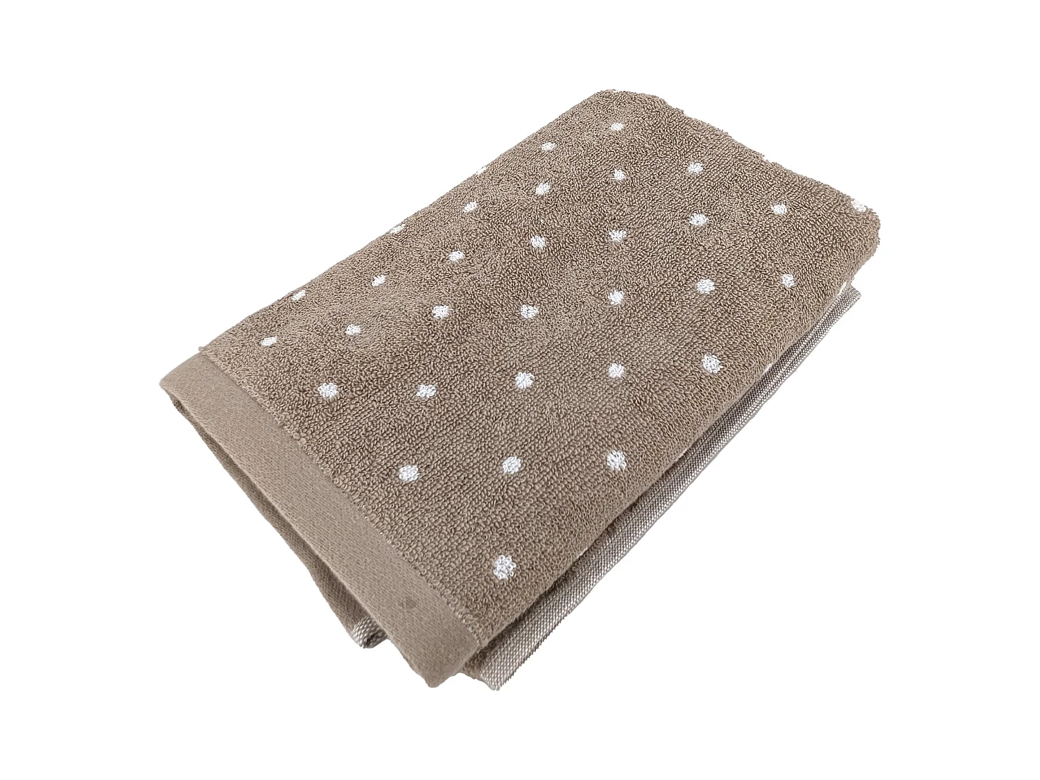 Serviette de toilette 50x100 cm EFFICIENCE DOTS marron roble