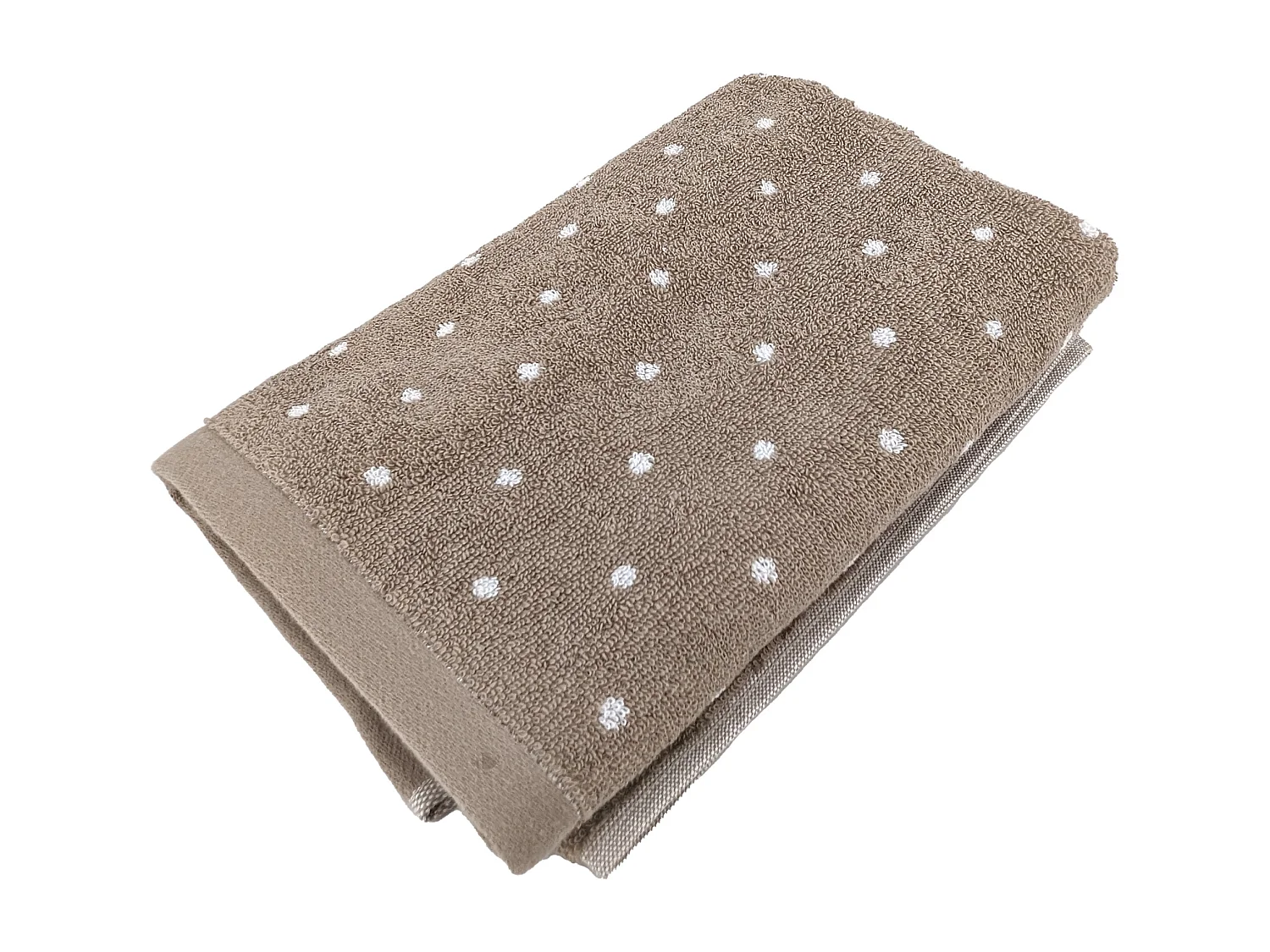 Serviette de toilette 50x100 cm EFFICIENCE DOTS marron roble