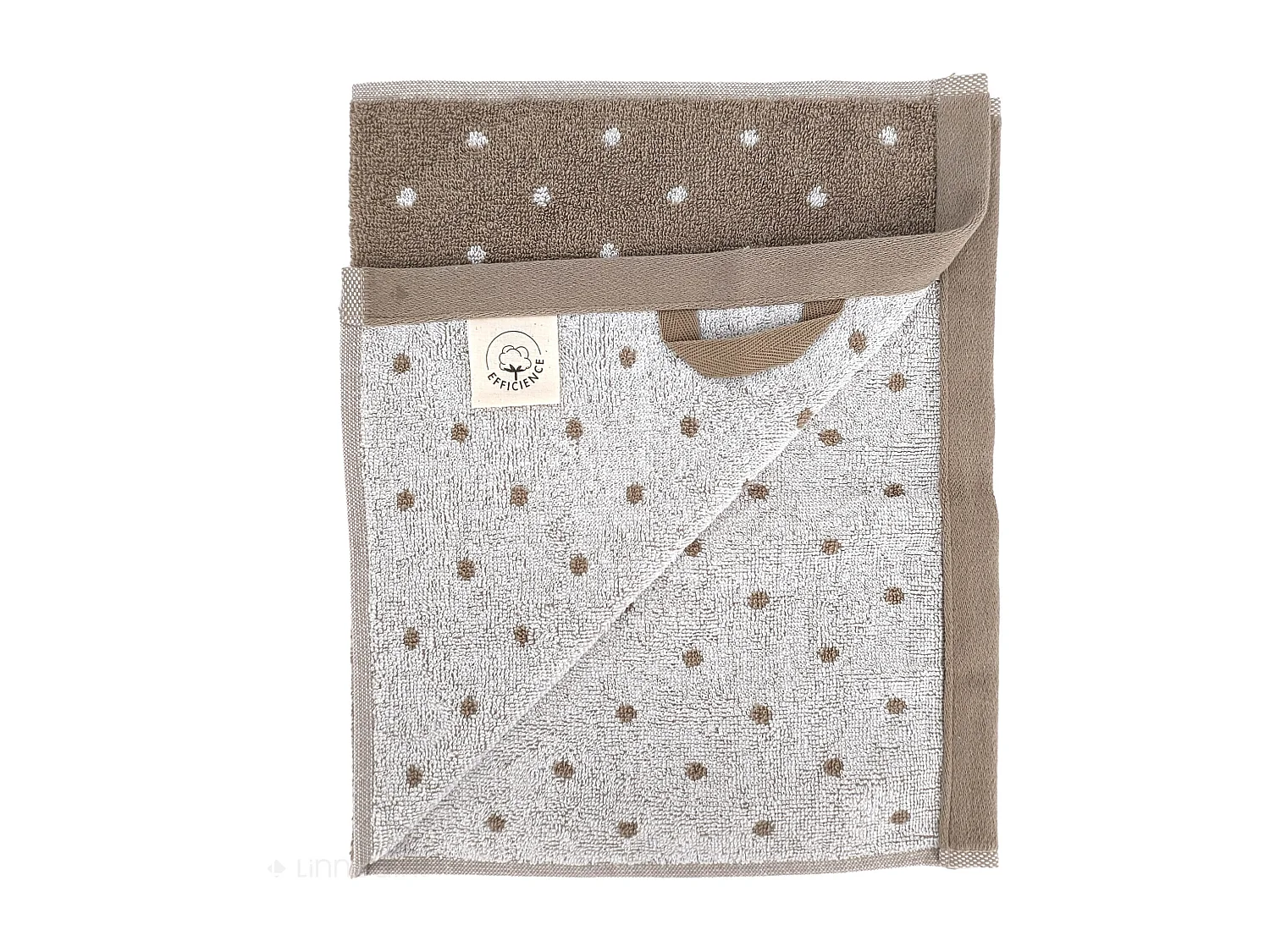 Serviette de toilette 50x100 cm EFFICIENCE DOTS marron roble