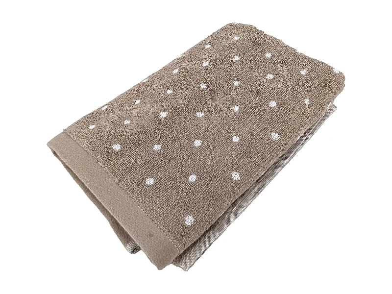 Serviette de toilette 50x100 cm EFFICIENCE DOTS marron roble