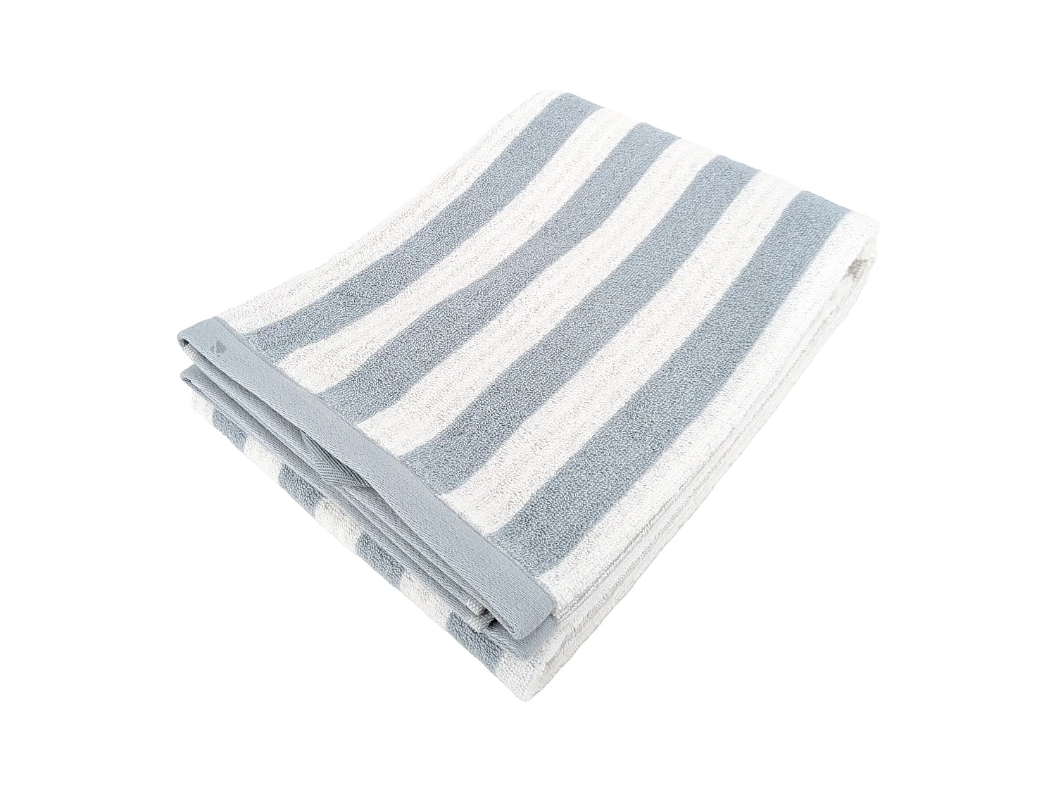 Drap de bain 100x150 cm coton collection EFFICIENCE STRIPES bleu capri
