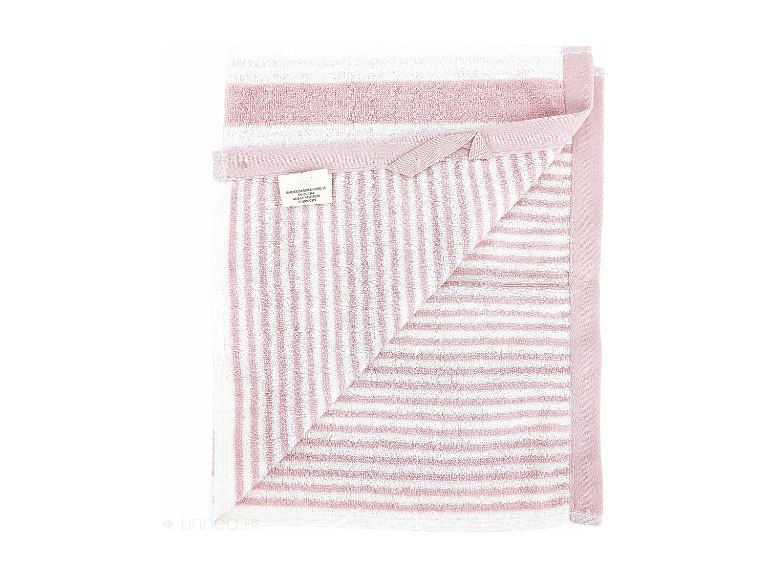 Drap de douche 70x140 cm collection EFFICIENCE STRIPES rose flamingo
