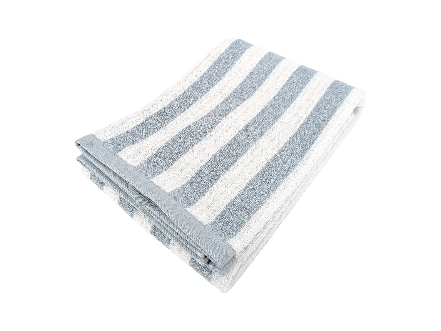Drap de douche 70x140 cm coton collection EFFICIENCE STRIPES bleu capri