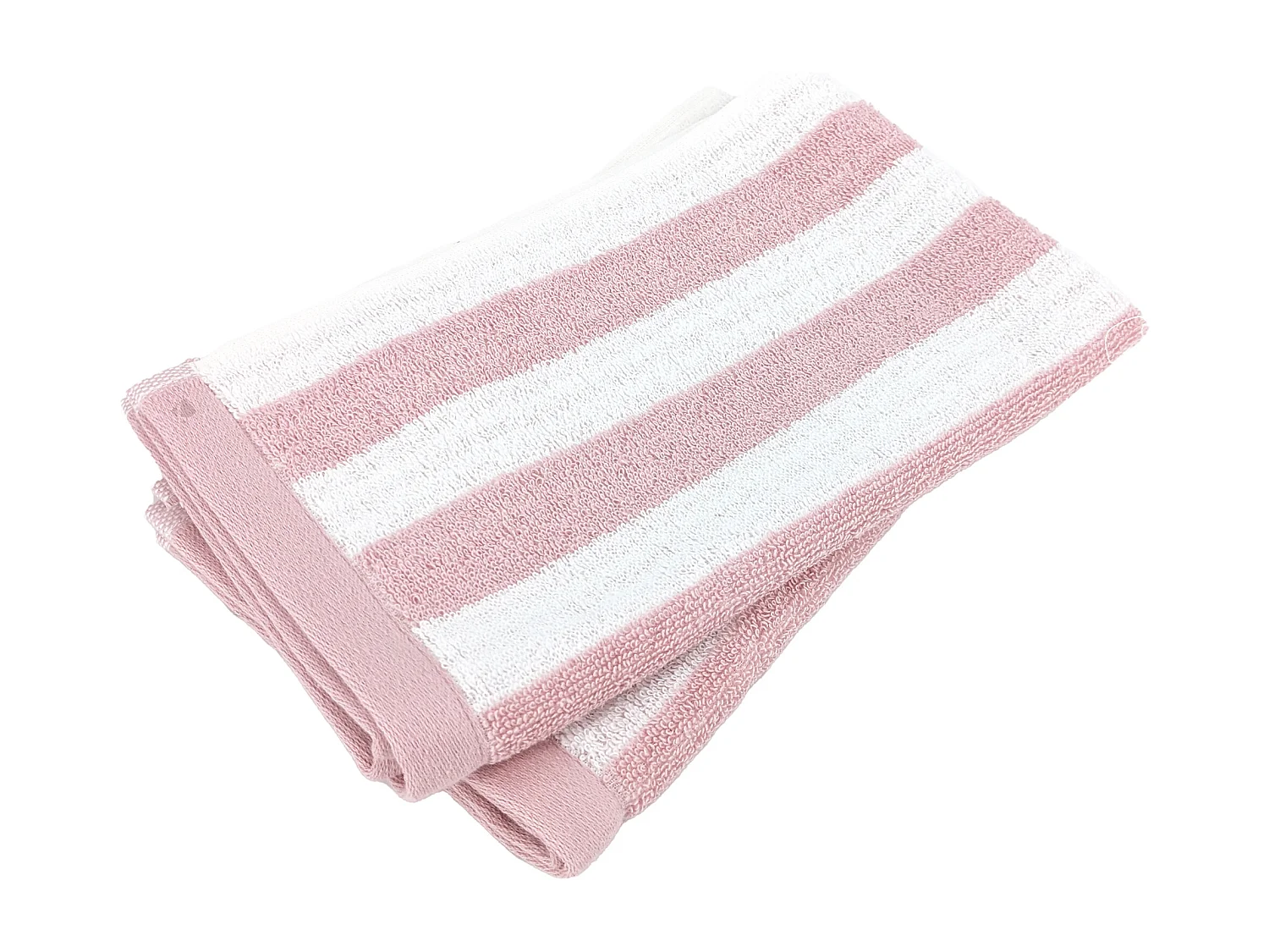 Lot de 2 serviettes invité 33x50 cm EFFICIENCE STRIPES rose flamingo