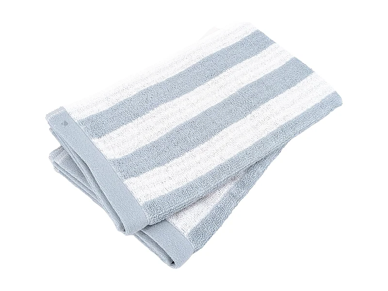 Lot de 2 serviettes invité 33x50 cm EFFICIENCE STRIPES bleu capri