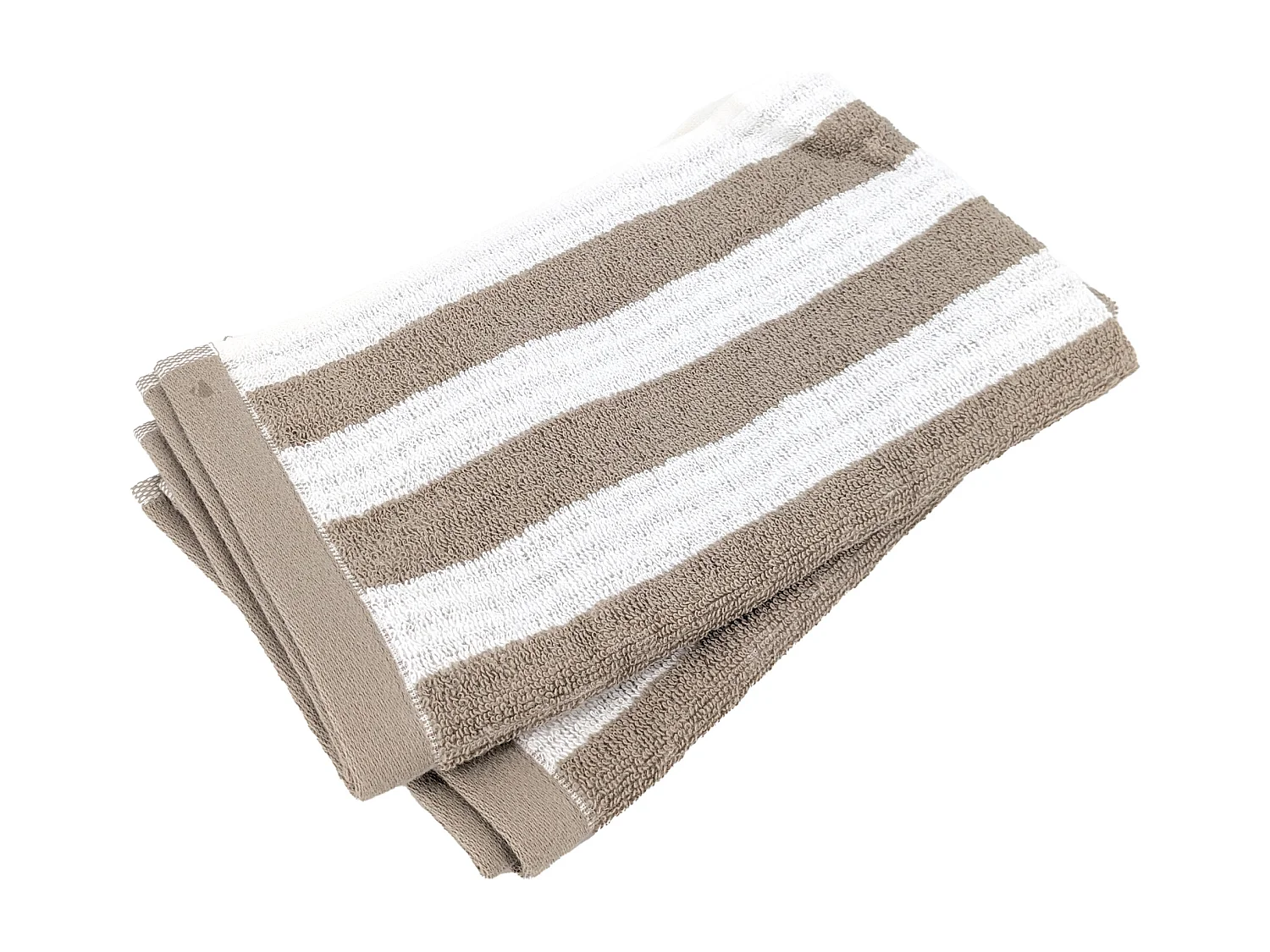 Lot de 2 serviettes invité 33x50 cm EFFICIENCE STRIPES marron roble