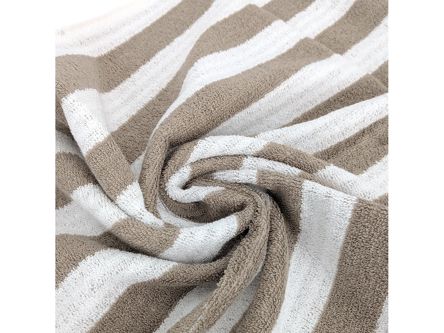 Lot de 2 serviettes invité 33x50 cm EFFICIENCE STRIPES marron roble