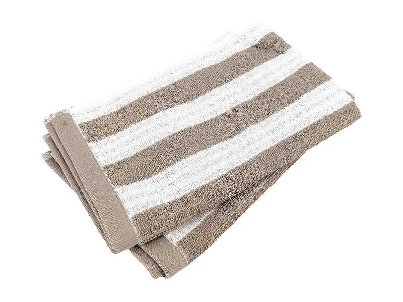 Lot de 2 serviettes invité 33x50 cm EFFICIENCE STRIPES marron roble